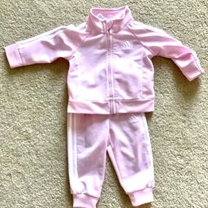 Adidas Infant Baby Girl Pink Track Suit 6mth Pants Jacket